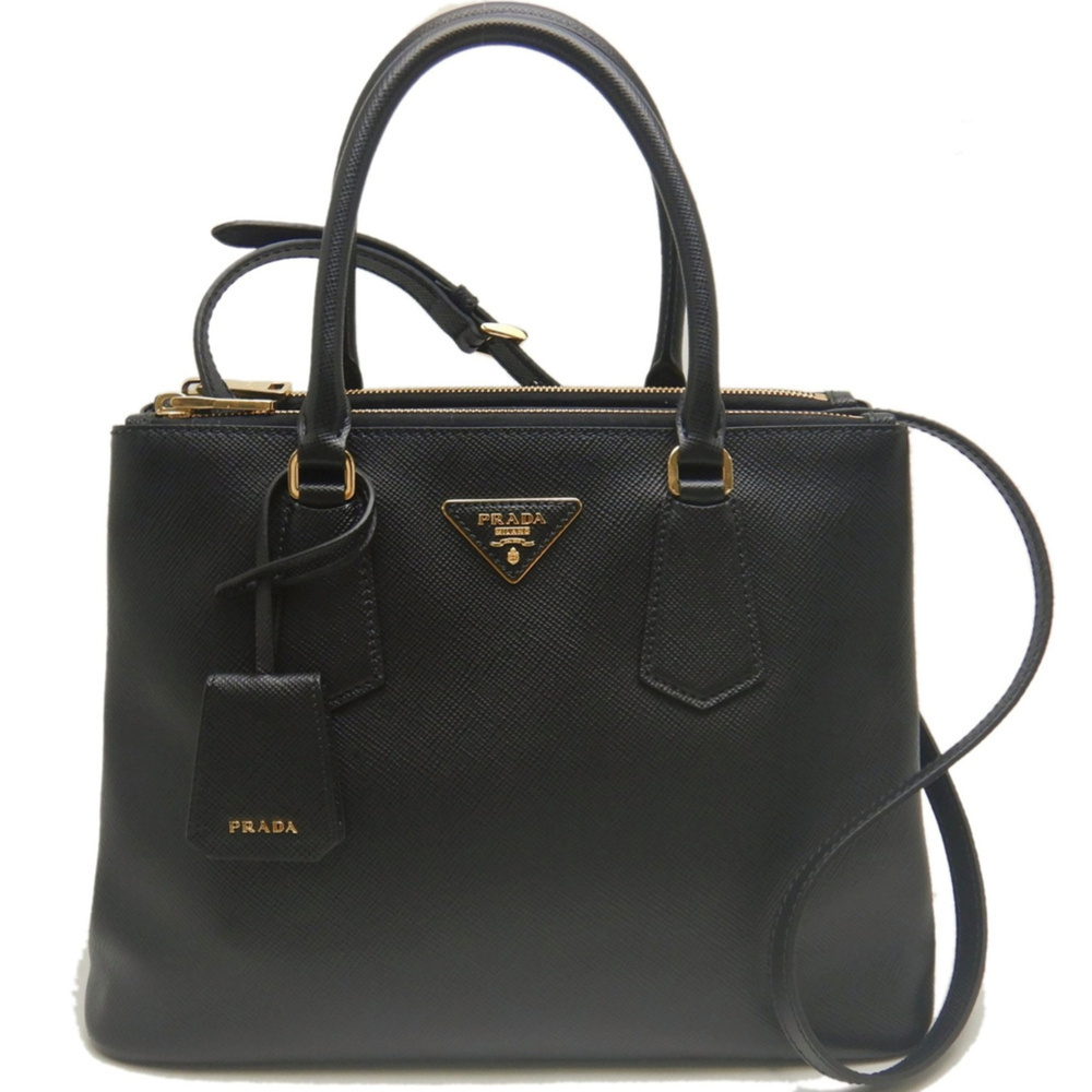 PRADA Galleria 1BA232 Handbag, Saffiano Leather, NERO (Black), Women's, 254329